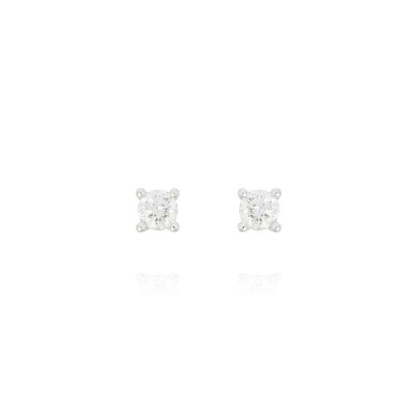 Boucles d'oreilles clous serties de diamants, en Or Blanc 18 Carats - 750/000.  Offrir une boucle d'oreille c'est être sûr que le cadeau plaira.   CARACTERISTIQUES :  Poids (gr) : 1.27 Nombre de diamant : 2 Carats : 0.10 Matière : Or 18 Carats - 750/000 20319