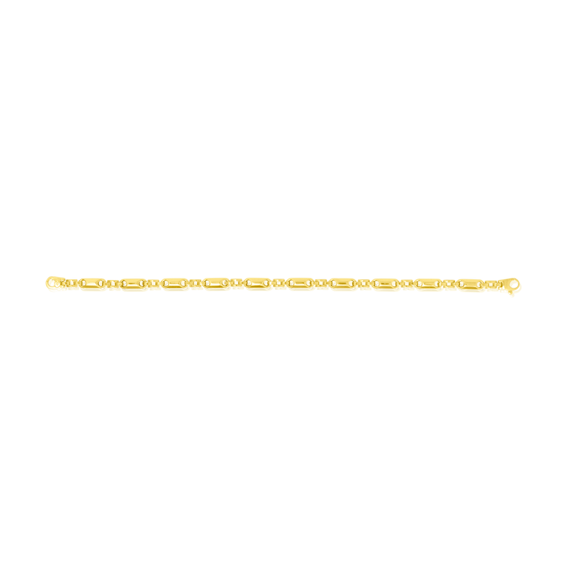 Bracelet création unique d’un Grain de Café revisité, en Or Jaune 18 Carats - 750/000.  Qu'il soit classique ou fantaisiste, le bracelet saura sans conteste faire plaisir.   CARACTERISTIQUES :  Longueur (cm) : 21 Largeur (mm) : 4.7 Poids (gr) : 8.53 Matière : Or 18 Carats - 750/000 17453  