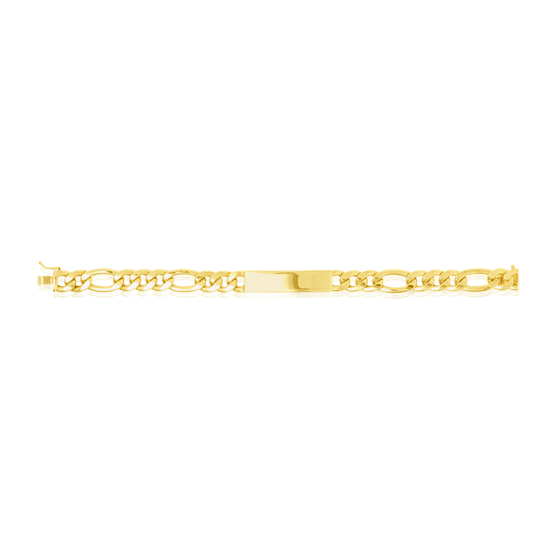 Bracelet identité maille Cheval, avec sa plaque rectangulaire personnalisable, en Or Jaune 18 Carats - 750/000.  Qu'il soit classique ou fantaisiste, le bracelet saura sans conteste faire plaisir.  Gravure possible   CARACTERISTIQUES :  Longueur (cm) : 21.5 Largeur (mm) : 10.6 Dimensions plaque L x l (mm) : 39.9 x 10.24 Poids (gr) : 18.03 Matière : Or 18 Carats - 750/000 18691 