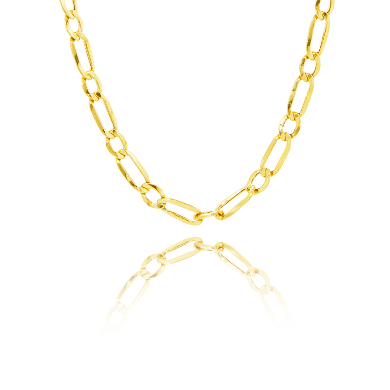 Collier maille Cheval alternée 1+1, Or Jaune 18 Carats – ORLOV ny