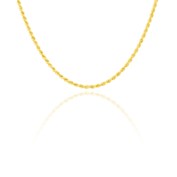 Laissez-vous charmer par cette chaine maille Corde, en Or Jaune 18 Carats - 750/000.  Symbole d'amitié ou de séduction, chaînes et colliers n'ont qu'un but : sublimer votre cou.    CARACTERISTIQUES :  Epaisseur (mm): 2.16 Poids chaine 45 cm (gr) : 2.70 Poids chaine 50 cm (gr) : 2.90 Poids chaine 60 cm (gr) : 3.51 Matière : Or 18 Carats - 750/000 20660-19960-19959