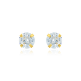 Boucles d'oreilles clous, serties d'un zirconium, en Or Jaune 18 Carats - 750/000   Offrir une boucle d'oreille c'est être sûr que le cadeau plaira.   CARACTERISTIQUES :  Poids en 2.5mm (gr) : 0.28      Poids en 5mm (gr) : 0.64         Poids en 6mm (gr) : 0.93         Matière : Or 18 Carats - 750/000. 19656 - 19741- 19768