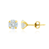 Boucles d'oreilles clous, serties d'un zirconium, en Or Jaune 18 Carats - 750/000   Offrir une boucle d'oreille c'est être sûr que le cadeau plaira.   CARACTERISTIQUES :  Poids en 2.5mm (gr) : 0.28      Poids en 5mm (gr) : 0.64         Poids en 6mm (gr) : 0.93         Matière : Or 18 Carats - 750/000. 19656 - 19741- 19768