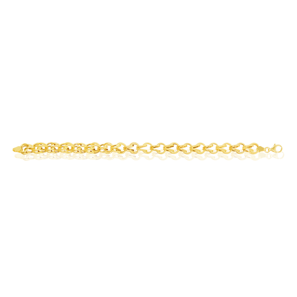 Bracelet maille Gros sirop lisse et sablé, en Or Jaune 18 Carats - 750/000.  Qu'il soit classique ou fantaisiste, le bracelet saura sans conteste faire plaisir.    CARACTERISTIQUES :  Longueur (cm) : 21.00         Epaisseur (mm) : 8.00 Poids (gr) : 5.60 Matière : Or 18 Carats - 750/000 20897