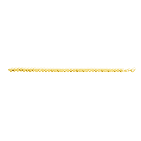 Bracelet Grain d'or lisse et diamanté, en Or Jaune 18 Carats - 750/000.  Qu'il soit classique ou fantaisiste, le bracelet saura sans conteste faire plaisir.    CARACTERISTIQUES :  Longueur (cm) : 19.00  Diamètre (mm) : 5.05 Poids (gr) : 4.11 Matière : Or 18 Carats - 750/000 20009