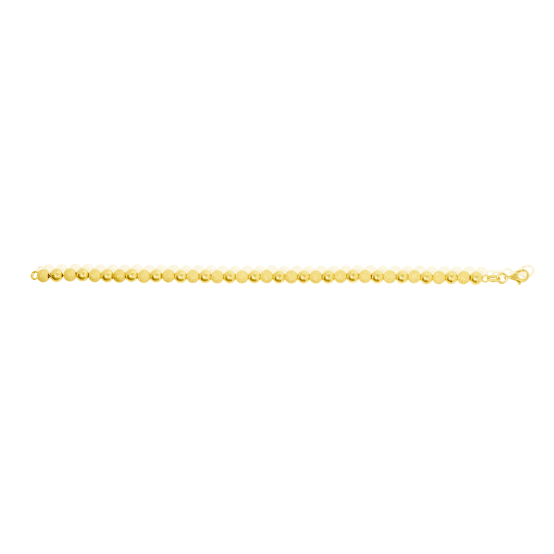 Bracelet Grain d'or lisse et diamanté, en Or Jaune 18 Carats - 750/000.  Qu'il soit classique ou fantaisiste, le bracelet saura sans conteste faire plaisir.    CARACTERISTIQUES :  Longueur (cm) : 19.00  Diamètre (mm) : 5.05 Poids (gr) : 4.11 Matière : Or 18 Carats - 750/000 20009