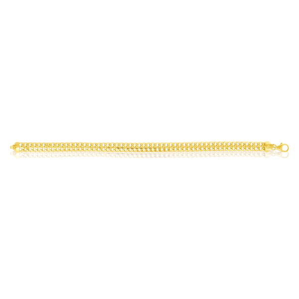 Bracelet maille Russe, en Or Jaune 18 Carats - 750/000.  Qu'il soit classique ou fantaisiste, le bracelet saura sans conteste faire plaisir.   CARACTERISTIQUES :  Longueur (cm) : 19 Largeur (mm) : 6.60 Poids (gr) : 6.57 Matière : Or 18 Carats - 750/000 20011 