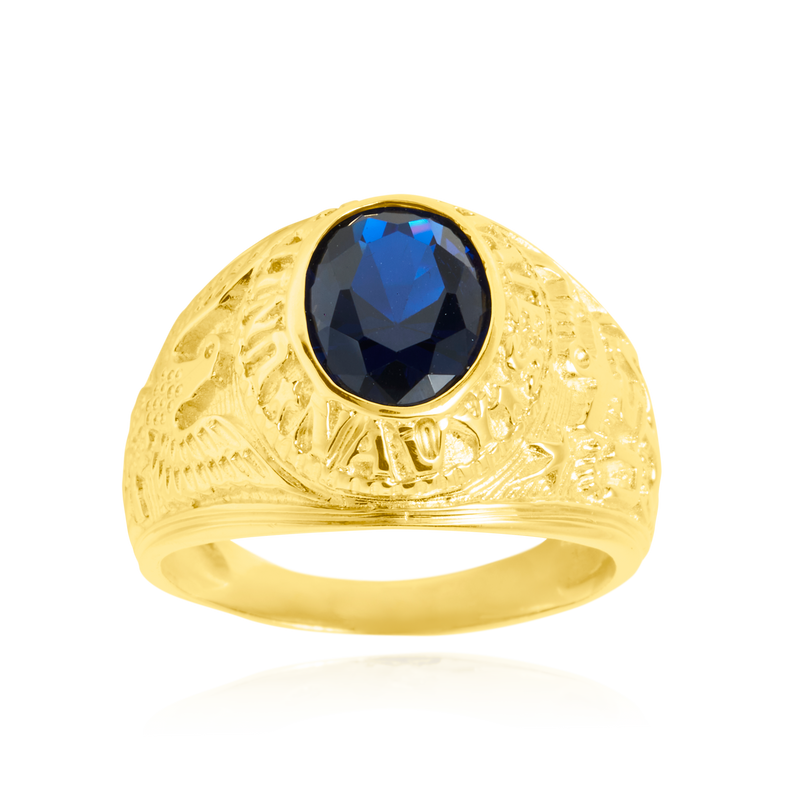Chevalière ovale, gravée US Navy et sertie d'un zirconium rouge, en Or Jaune 18 Carats- 750/000.  La chevalière est le bijou indémodable qui a su traverser les époques pouvant se transmettre de père en fils.   CARACTERISTIQUES :  Motif central (mm) : 18.00 Epaisseur (mm) : 4.00 Poids (gr) : 12.30     Matière : Or 18 Carats - 750/000 20194 
