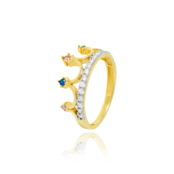 Bague couronne sertie de zirconiums multicolores, en Or Jaune 18 Carats - 750/000.  Cinq possibilités d'embellir vos doigts, portez une de nos bagues.   CARACTERISTIQUES :  Motif central (mm) : 8.80 Epaisseur (mm) : 2.22 Poids (gr) : 2.56       Matière : Or 18 Carats - 750/000 20248
Guadeloupe,Martinique,Guyane,France,Antilles