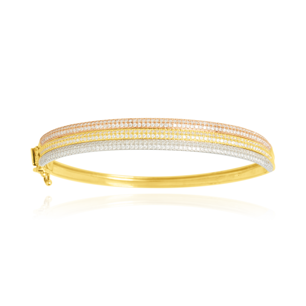 Zirconium bangle, Golds 18 Carats – ORLOV ny - Main Image