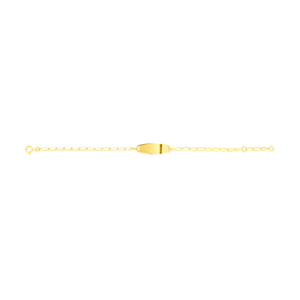 Bracelet identité maille Cheval, avec sa plaque ovale personnalisable, en Or Jaune 18 Carats - 750/000.  Qu'il soit classique ou fantaisiste, le bracelet saura sans conteste faire plaisir.  Gravure possible    CARACTERISTIQUES :  Longueur (cm) : 14 Dimensions plaque L x l (mm) : 20.2 X 4 Poids (gr) : 1.26 Matière : Or 18 Carats - 750/000 20299  