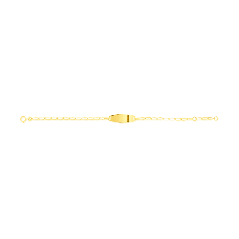 Bracelet identité maille Cheval, avec sa plaque ovale personnalisable, en Or Jaune 18 Carats - 750/000.  Qu'il soit classique ou fantaisiste, le bracelet saura sans conteste faire plaisir.  Gravure possible    CARACTERISTIQUES :  Longueur (cm) : 14 Dimensions plaque L x l (mm) : 20.2 X 4 Poids (gr) : 1.26 Matière : Or 18 Carats - 750/000 20299  