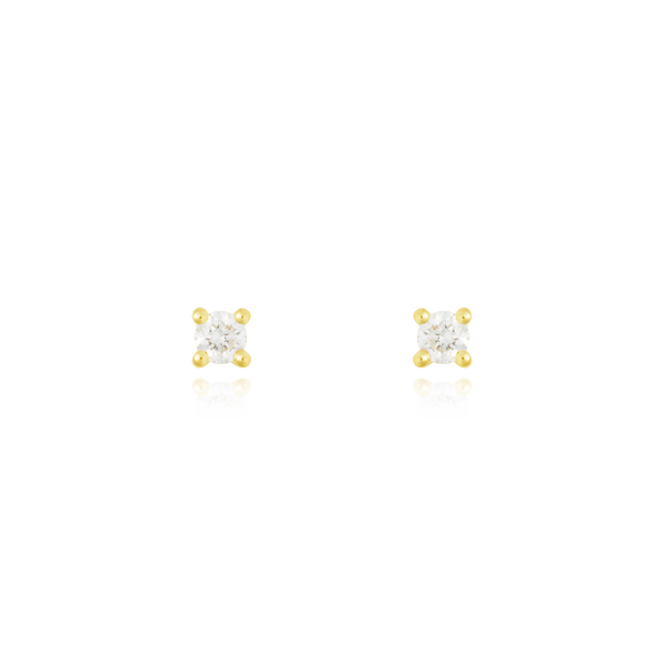 Boucles d'oreilles clous serties de diamants, en Or Jaune 18 Carats - 750/000.  Offrir une boucle d'oreille c'est être sûr que le cadeau plaira.   CARACTERISTIQUES :  Poids (gr) : 1.27 Nombre de diamant : 2 Carats : 0.10  Matière : Or 18 Carats - 750/000 20307