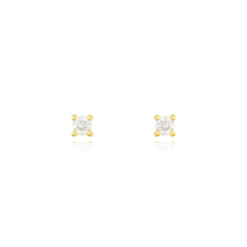 Boucles d'oreilles clous serties de diamants, en Or Jaune 18 Carats - 750/000.  Offrir une boucle d'oreille c'est être sûr que le cadeau plaira.   CARACTERISTIQUES :  Poids (gr) : 1.27 Nombre de diamant : 2 Carats : 0.10  Matière : Or 18 Carats - 750/000 20307