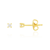 Boucles d'oreilles clous serties de diamants, en Or Jaune 18 Carats - 750/000.  Offrir une boucle d'oreille c'est être sûr que le cadeau plaira.   CARACTERISTIQUES :  Poids (gr) : 1.27 Nombre de diamant : 2 Carats : 0.10  Matière : Or 18 Carats - 750/000 20307