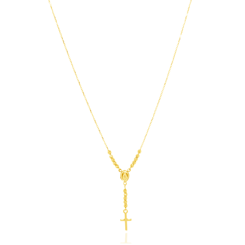 Rosary gold sales necklace 18k