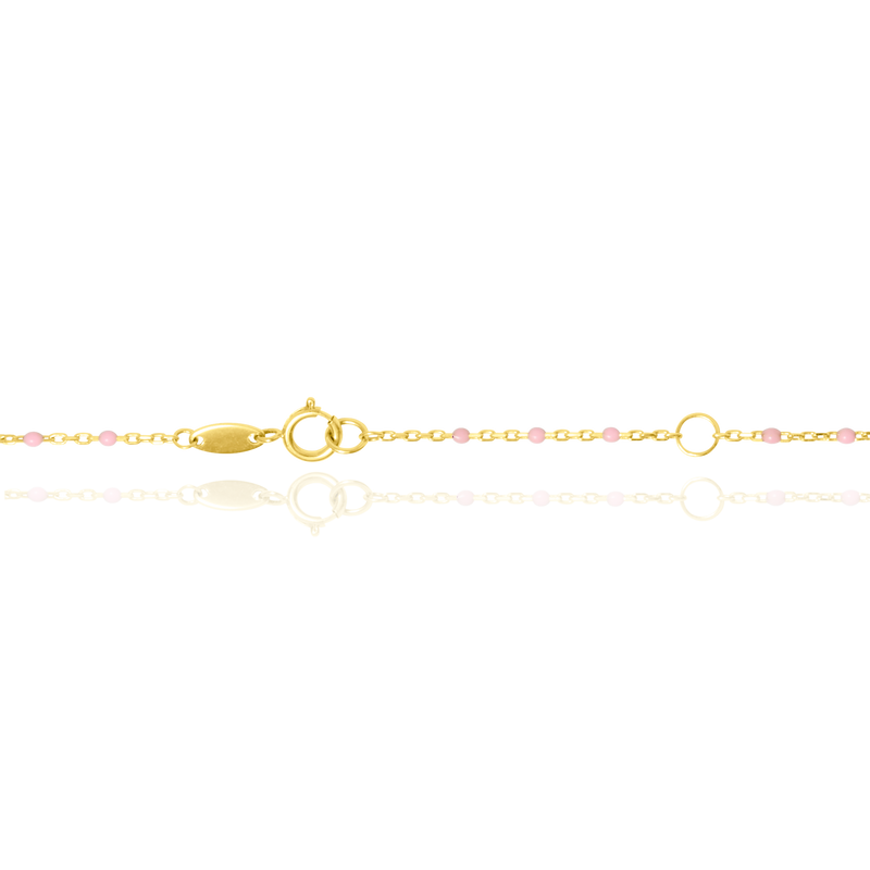 Collier maille Forçat et perles de résine de différentes couleurs, en Or Jaune 18 Carats - 750/000.  Symbole d'amitié ou de séduction, chaînes et colliers n'ont qu'un but : sublimer votre cou.    CARACTERISTIQUES :  Longueur (cm) : 45.00 Poids (gr) : 1.77 Matière : Or 18 Carats - 750/000 20419-20418-20416-20415-20420 