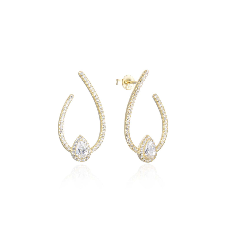 Boucles d'oreilles clous grand format ornées de poires serties de zirconiums, en Argent - 925/000 rhodié, rosé ou doré.  Les créoles, véritables accessoires de mode intemporels, ajoutent une touche d'élégance à n'importe quelle tenue.   CARACTERISTIQUES :  Poids (gr) : 4.65 Matière : Argent - 925/000  19911