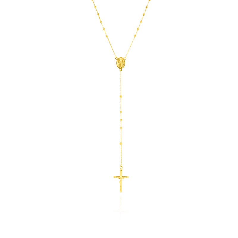 Collier chapelet orné d’un pendentif de la Vierge miraculeuse sur une face, et de l’Immaculé conception sur l’autre face, et d’une croix avec son Christ, sur une chaîne forçat massive, en Or Jaune 18 Carats - 750/000.  Symbole d'amitié ou de séduction, chaînes et colliers n'ont qu'un but: sublimer votre cou.    CARACTERISTIQUES :  Longueur (cm) : 46.50 Poids (gr) : 7.79 Matière : Or 18 Carats - 750/000 18714