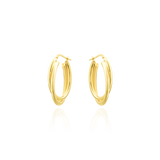 Boucles d'oreilles créoles ovales double anneaux, un anneau lisse et un anneau sablé en Or Jaune, 18 Carats - 750/000.  Les créoles, véritables accessoires de mode intemporels, ajoutent une touche d'élégance à n'importe quelle tenue.   CARACTERISTIQUES :  Dimensions (mm) : H 31.53 x l 20.00 Epaisseur (mm) : 2.60 Poids (gr) : 3.29 Matière : Or 18 Carats - 750/000 20022