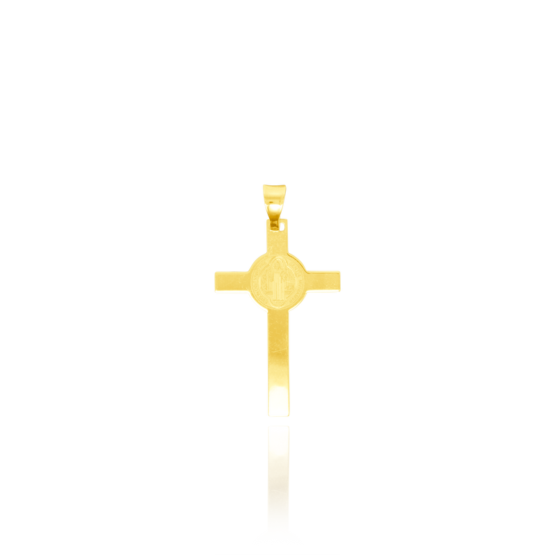 Pendentif en forme de Croix de Saint-Christophe double face, en Or Jaune 18 Carats - 750/000.   CARACTERISTIQUES :  Dimensions H x l (mm) : 27.8 x 17.8  Poids (gr) : 1.48 Matière : Or 18 Carats - 750/000 19825