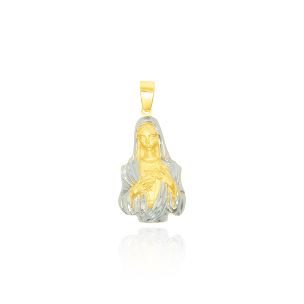  Pendentif en forme de Vierge Marien en Or Jaune et Or Blanc 18 Carats - 750/000    CARACTERISTIQUES :  Dimensions H x l (mm) : 27.7 x 17.6 Poids (gr) : 5.62 Matière : Or 18 Carats - 750/000 19992 