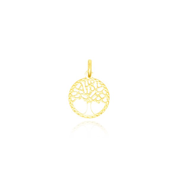 Pendentif en forme d'arbre de vie entièrement ciselé et ajouré en Or Jaune 18 Carats - 750/000.   CARACTERISTIQUES :  Diamètre (mm) : 18.24 Poids (gr) : 1.13 Matière : Or 18 Carats - 750/000 19996 