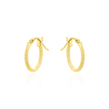 Boucles d'oreilles créoles anneaux sablés en Or Jaune, 18 Carats - 750/000.   Les créoles, véritables accessoires de mode intemporels, ajoutent une touche d'élégance à n'importe quelle tenue.   CARACTERISTIQUES :  Diamètre (cm) : 1.30 Epaisseur (mm) : 2.70 Poids (gr) : 0.79     Matière : Or 18 Carats - 750/000 20017