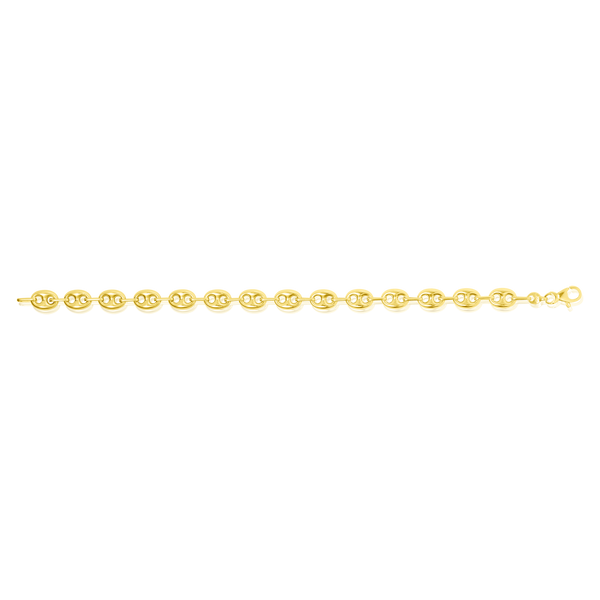 Bracelet Grain de Café en Or Jaune 18 Carats - 750/000.  Qu'il soit classique ou fantaisiste, le bracelet saura sans conteste faire plaisir.    CARACTERISTIQUES :  Longueur (cm) : 21  Poids en 8mm (gr) : 7.54 Poids en 10mm (gr) : 8.79        Matière : Or 18 Carats - 750/000 20181-20201