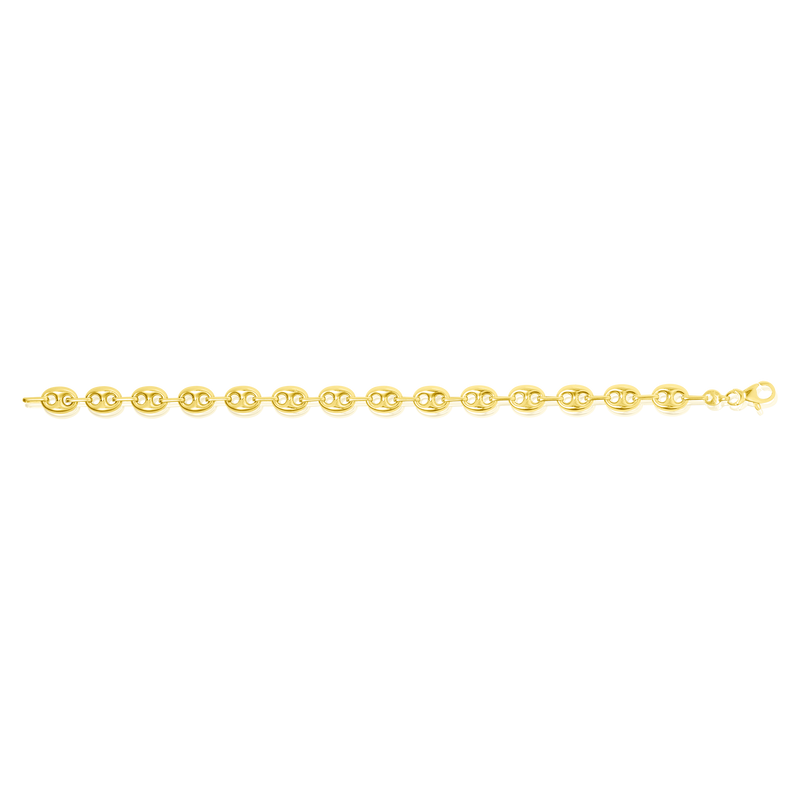 Bracelet Grain de Café en Or Jaune 18 Carats - 750/000.  Qu'il soit classique ou fantaisiste, le bracelet saura sans conteste faire plaisir.    CARACTERISTIQUES :  Longueur (cm) : 21  Poids en 8mm (gr) : 7.54 Poids en 10mm (gr) : 8.79        Matière : Or 18 Carats - 750/000 20181-20201