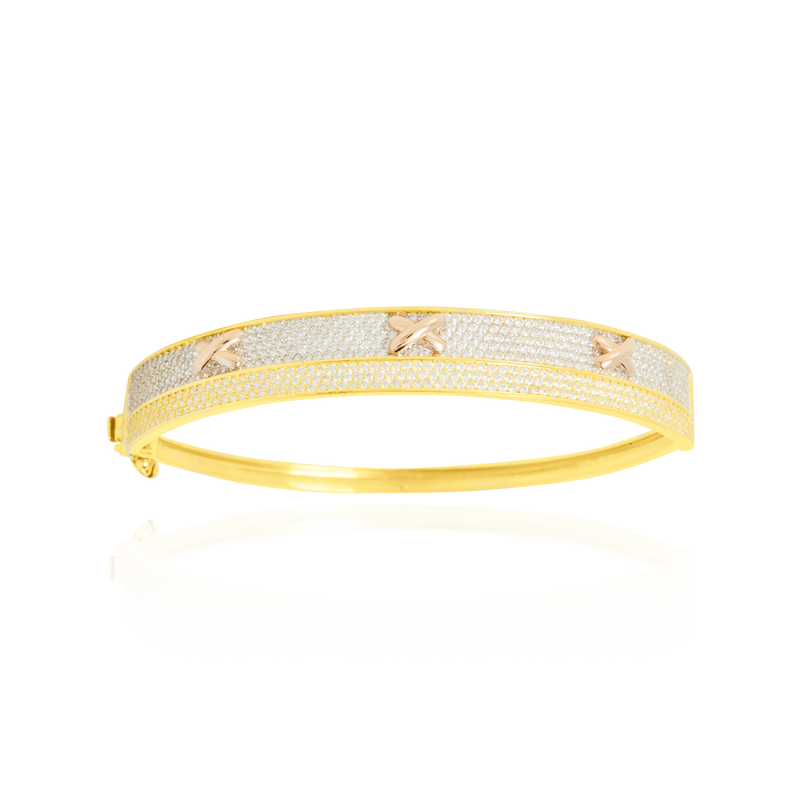 Jonc Liens pavรฉ zirconiums, Ors 18 Carats โ ORLOV ny