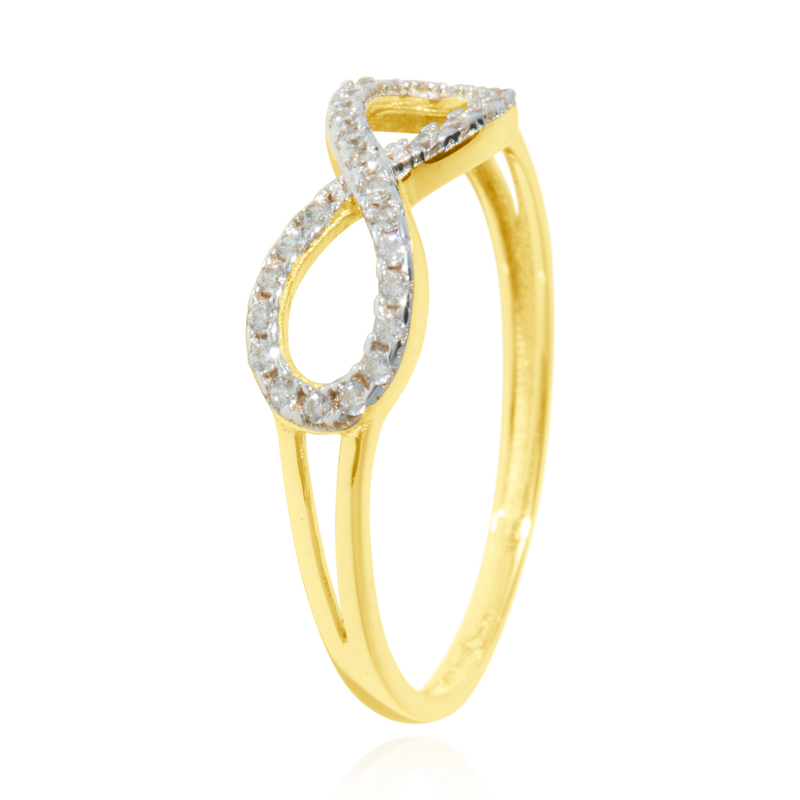 Zirconium infinity ring, 18K Yellow Gold – ORLOV ny