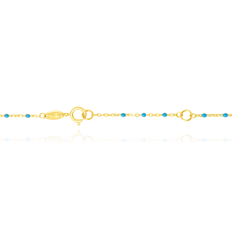 Collier maille Forçat et perles de résine de différentes couleurs, en Or Jaune 18 Carats - 750/000.  Symbole d'amitié ou de séduction, chaînes et colliers n'ont qu'un but : sublimer votre cou.    CARACTERISTIQUES :  Longueur (cm) : 45.00 Poids (gr) : 1.77 Matière : Or 18 Carats - 750/000 20419-20418-20416-20415-20420 