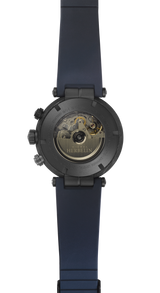 REF: 288/CN45CB  N° de série: 288/300 Puissant par son design, son bracelet en caoutchouc FKM, horloger par ses complications, technique par sa matière carbone, ce nouveau bolide horloger est édité en série limitée à 300 exemplaires numérotés pour le monde. Généreux par son diamètre de 46,5 mm, le boîtier en carbone forgé est monté sur un container en acier inoxydable traité DLC pour garantir une étanchéité totale à 300 mètres.