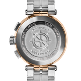 Réf: 35688/BTR19  HERBELIN propose une nouvelle génération Newport pour Dame. Munie d’un boîtier ( de 35mm) en acier et PVD or rose cette montre Michel HERBELIN est habillée d’un cadran muni d’un rehaut argent brossé circulaire.  L’alliance du PVD or rose et de l’acier apporte douceur à cette montre Newport Chrono, qui se caractérise par son allure sportive et raffinée. Avec son étanchéité de 100 mètres, soit 10 ATM dans notre bien aimée langue horlogère.