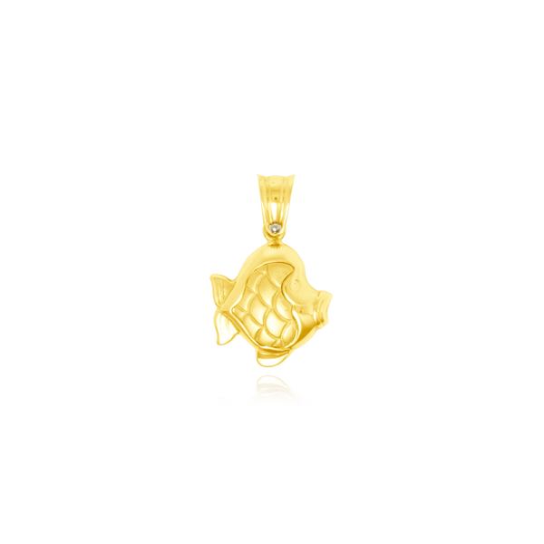 Pendentif en forme de poisson bombé en Or Jaune 18 Carats - 750/000.     CARACTERISTIQUES :  Dimensions H x l (mm) : 18.2 x 11.3 Poids (gr) : 3.46 Matière : Or 18 Carats - 750/000 3609 