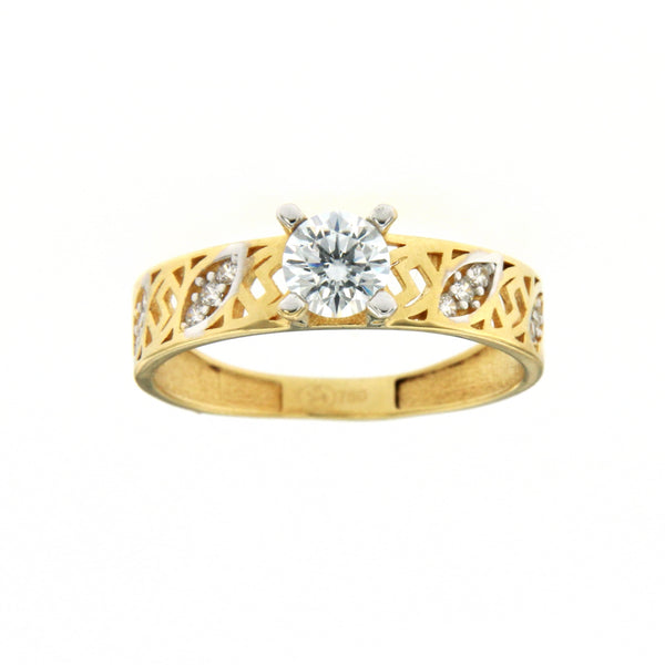 Duo Alliance et Solitaire Or Jaune 18 Carats et zirconium - ORLOV ny